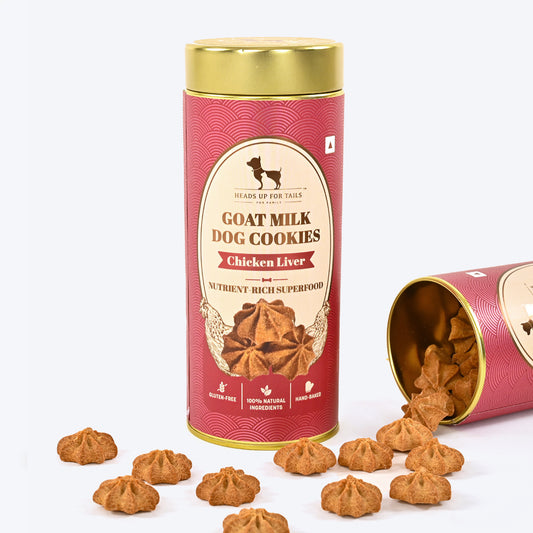 HUFT Goat Milk Dog Cookies - Chicken Liver - 200 g - Heads Up For Tails