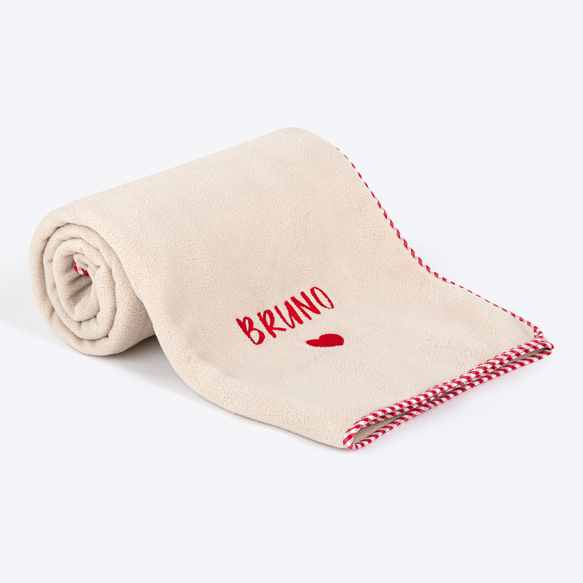 HUFT Personalised Snuggle Blanket For Dog & Cat - Beige - Heads Up For Tails