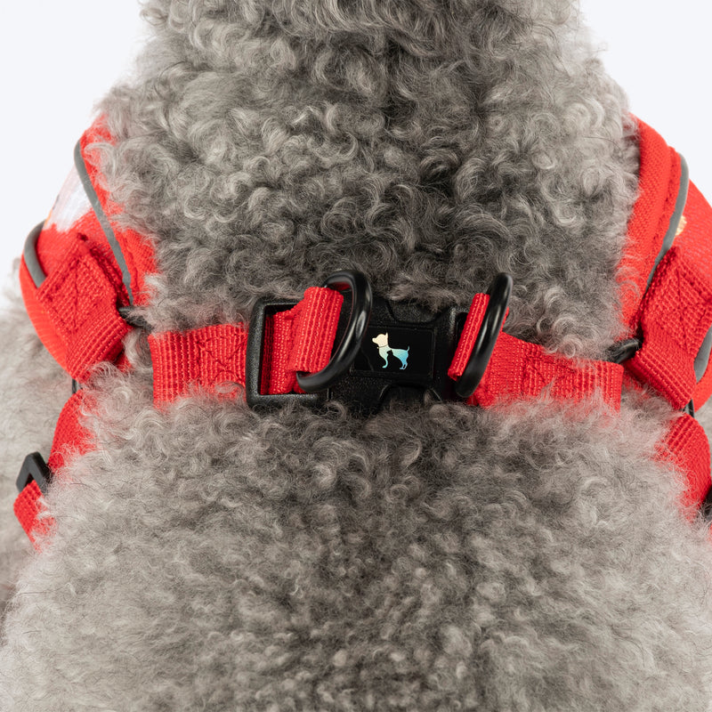 HUFT Free Flow Koko Koala Step In Harness & Leash Set For Dog - Red