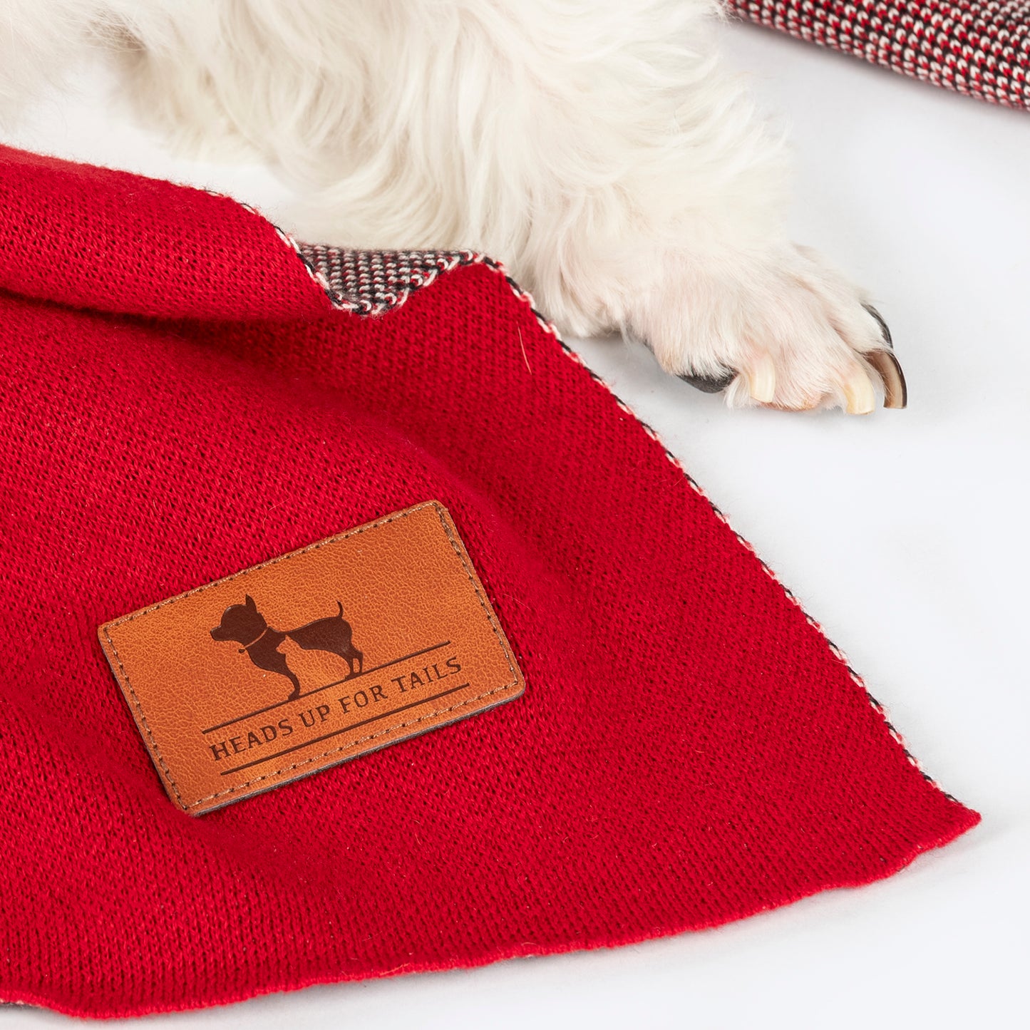 HUFT Reindeer Dreams Blanket For Dog - Red - Heads Up For Tails