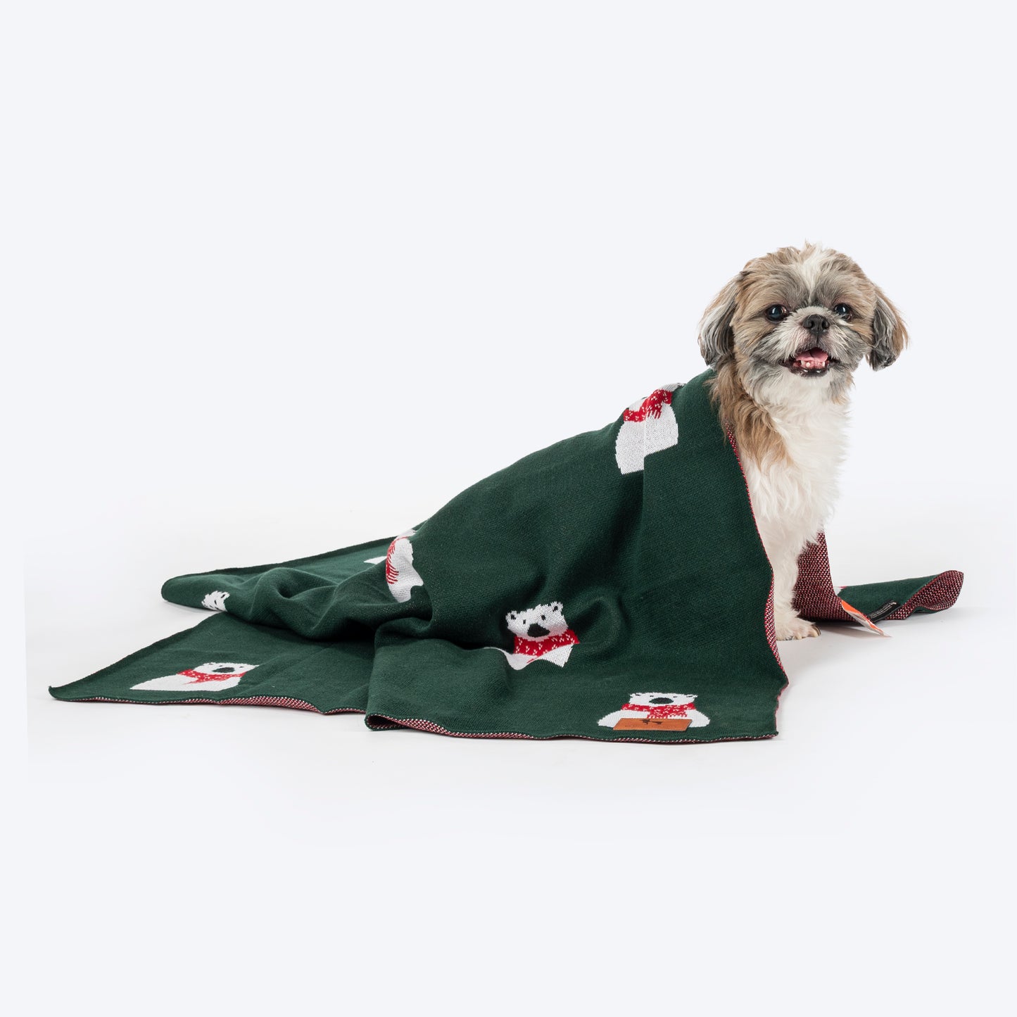 HUFT Pawlar Bear Blanket For Dog & Cat - Green - Heads Up For Tails