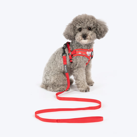 HUFT Free Flow Koko Koala Step In Harness & Leash Set For Dog - Red