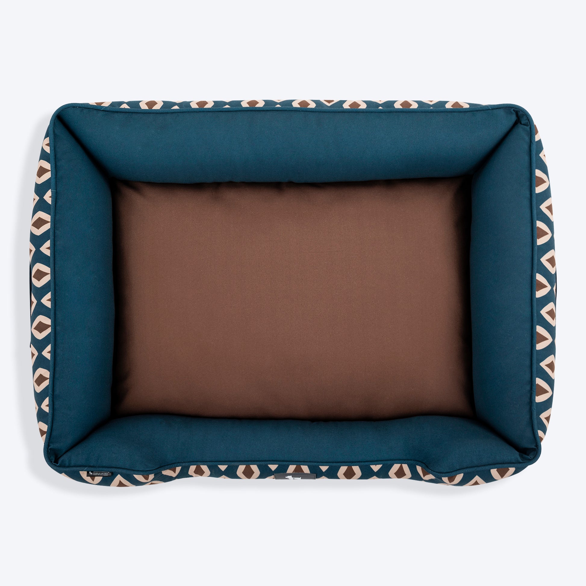 HUFT Bohemian Bliss Lounger Dog Bed - Teal & Brown -05