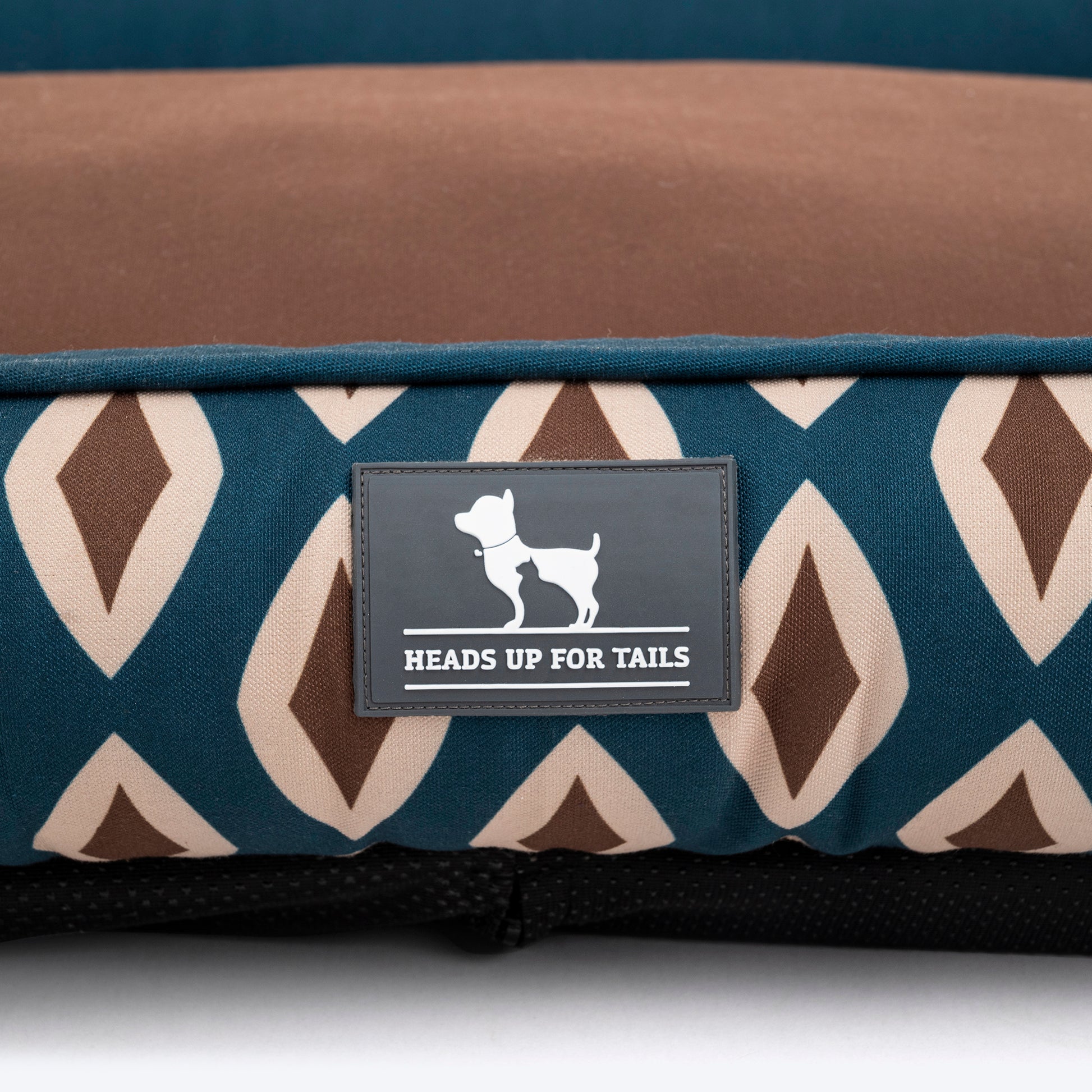 HUFT Bohemian Bliss Lounger Dog Bed - Teal & Brown -08