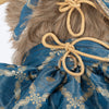 HUFT Customised Regal Raat Rani Brocade Lehenga Choli Set For Dog & Cat - Slate Blue - Heads Up For Tails