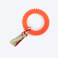 TLC Spike Ring Teether Chew Toy For Dog - Orange