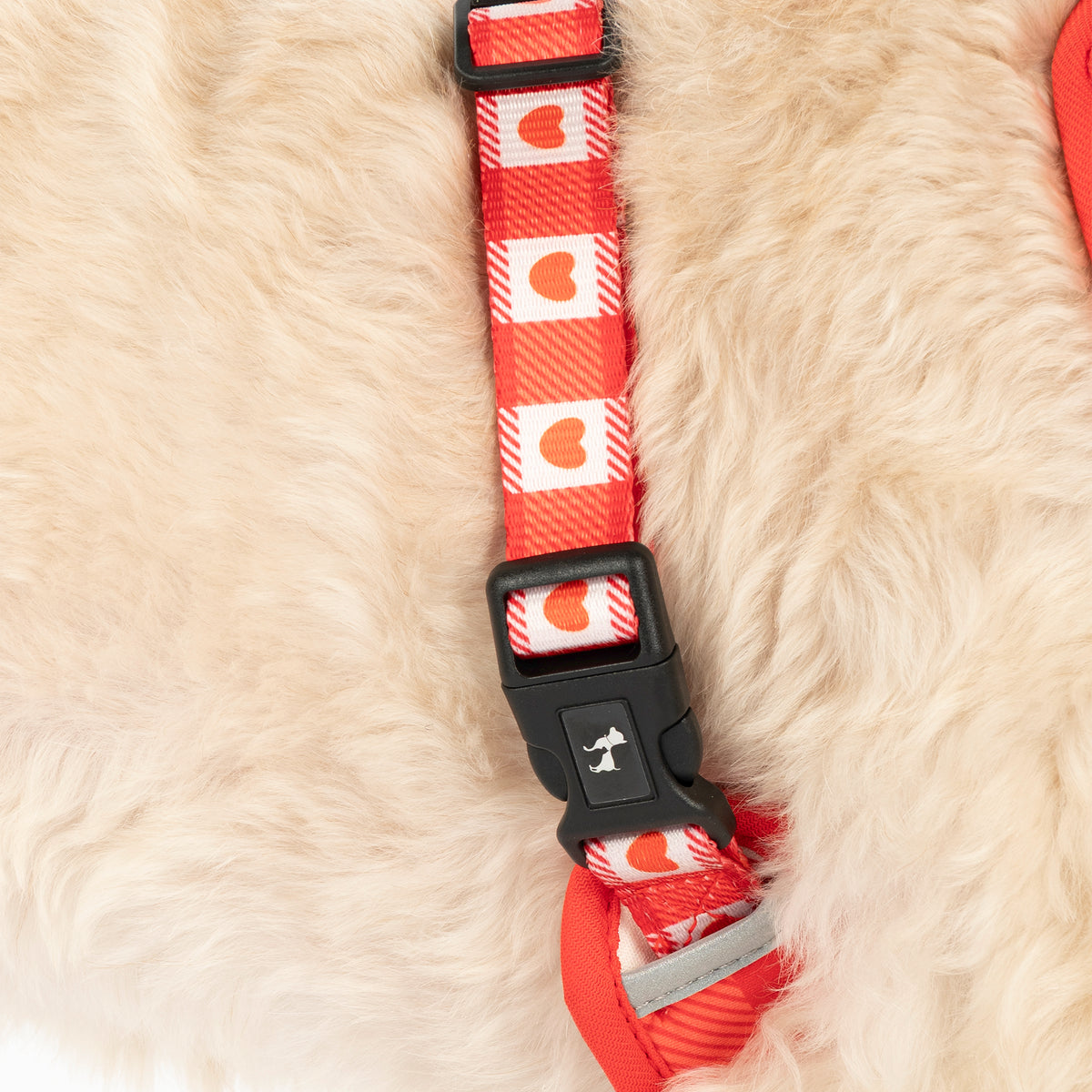 HUFT Berry Love Adjustable Harness For Dog - Red