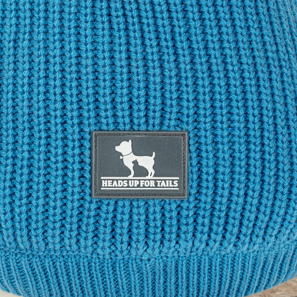 HUFT Snuggle Bear Sweater For Small Dog - Light Blue