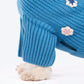 HUFT Frosty Flowers Sweater For Small Dog - Blue