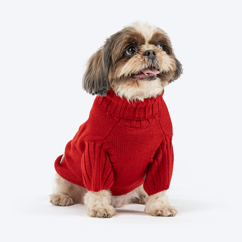HUFT Rudolph'¬€ž¢s Red-Nose Sweater For Small Dog - Red - Heads Up For Tails
