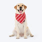 HUFT Bandhani Bandhan Knot Bandana For Dog - Red - Heads Up For Tails
