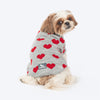 HUFT Classic Love Sweater For Small Dog - Grey - Heads Up For Tails