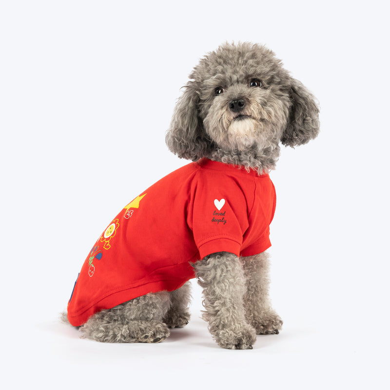 HUFT Little Wonders T-Shirt For Dog - Red