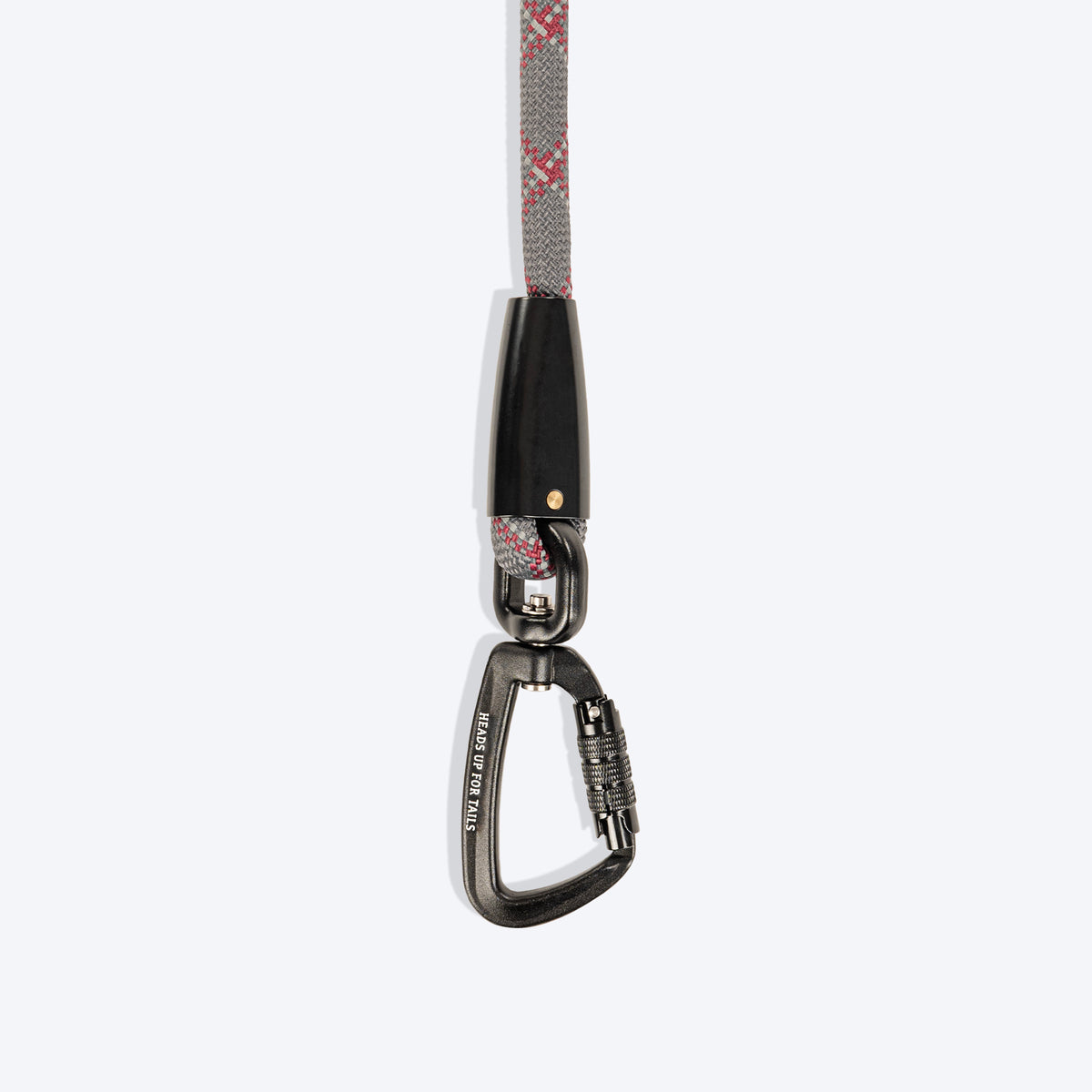 HUFT Xplorers Rope Leash With Carabiner For Dog - Grey - 5 ft - Heads Up For Tails