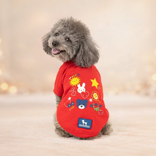 HUFT Little Wonders T-Shirt For Dog - Red