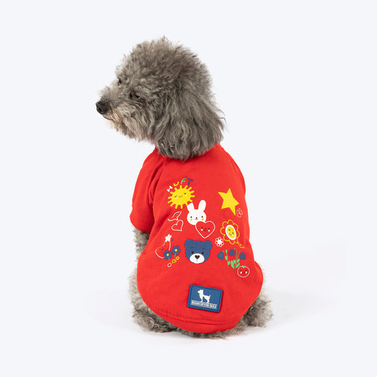 HUFT Little Wonders T-Shirt For Dog - Red