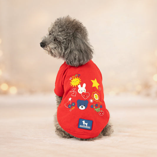 HUFT Little Wonders T-Shirt For Dog - Red