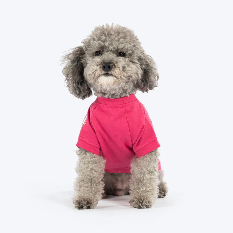 HUFT Sweet One Printed T-Shirt For Dog - Pink