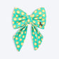 HUFT Heartpop Printed Lady Bow Tie For Dog - Sea Green_01