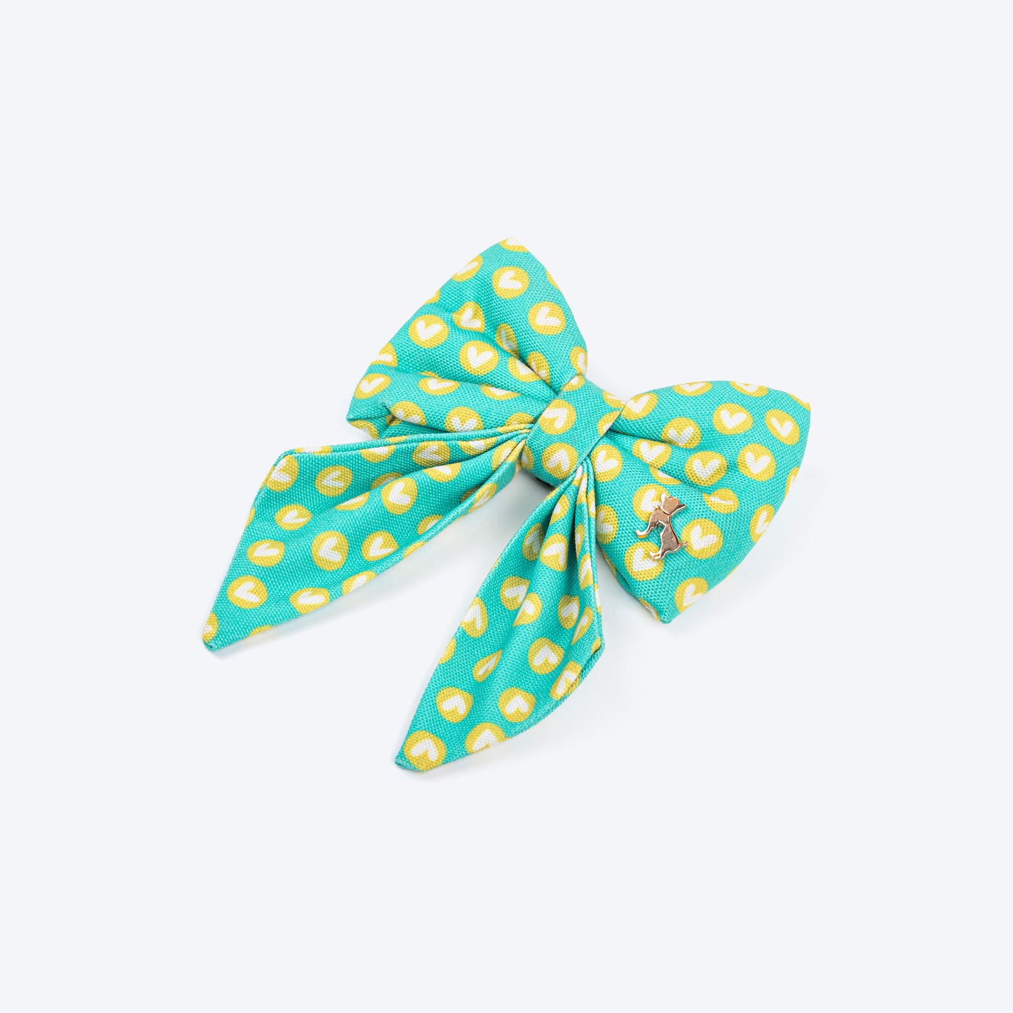 HUFT Heartpop Printed Lady Bow Tie For Dog - Sea Green_02