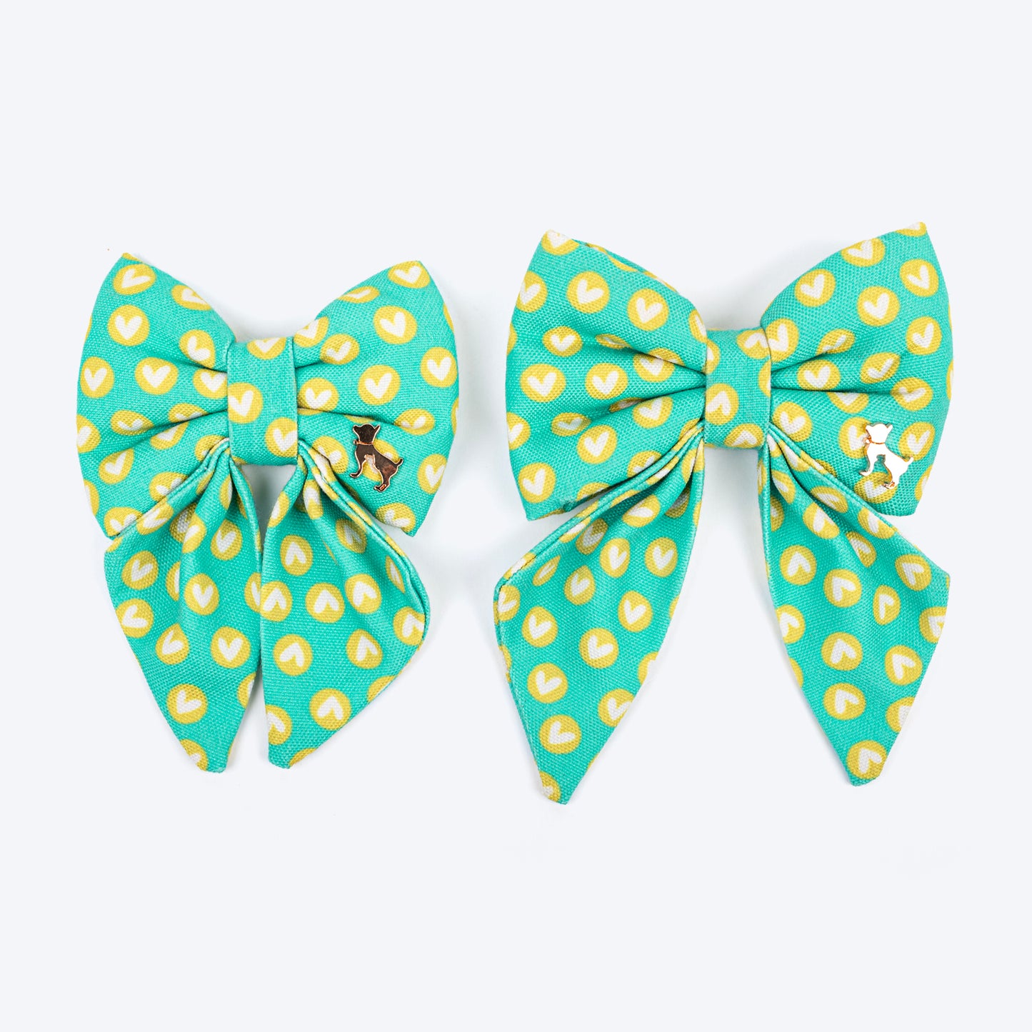 HUFT Heartpop Printed Lady Bow Tie For Dog - Sea Green_04