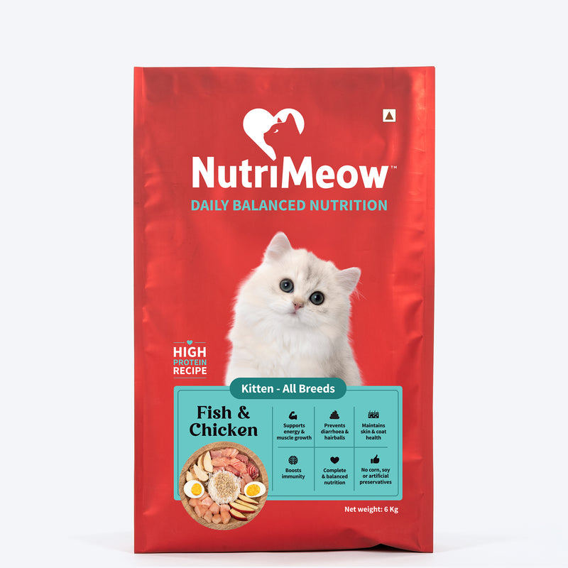Nutrimeow Chicken and Fish Dry Food For Kitten - Heads Up For Tails