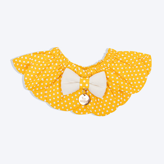 HUFT Polka Paws Scarf For Cat & Puppy - Yellow_01