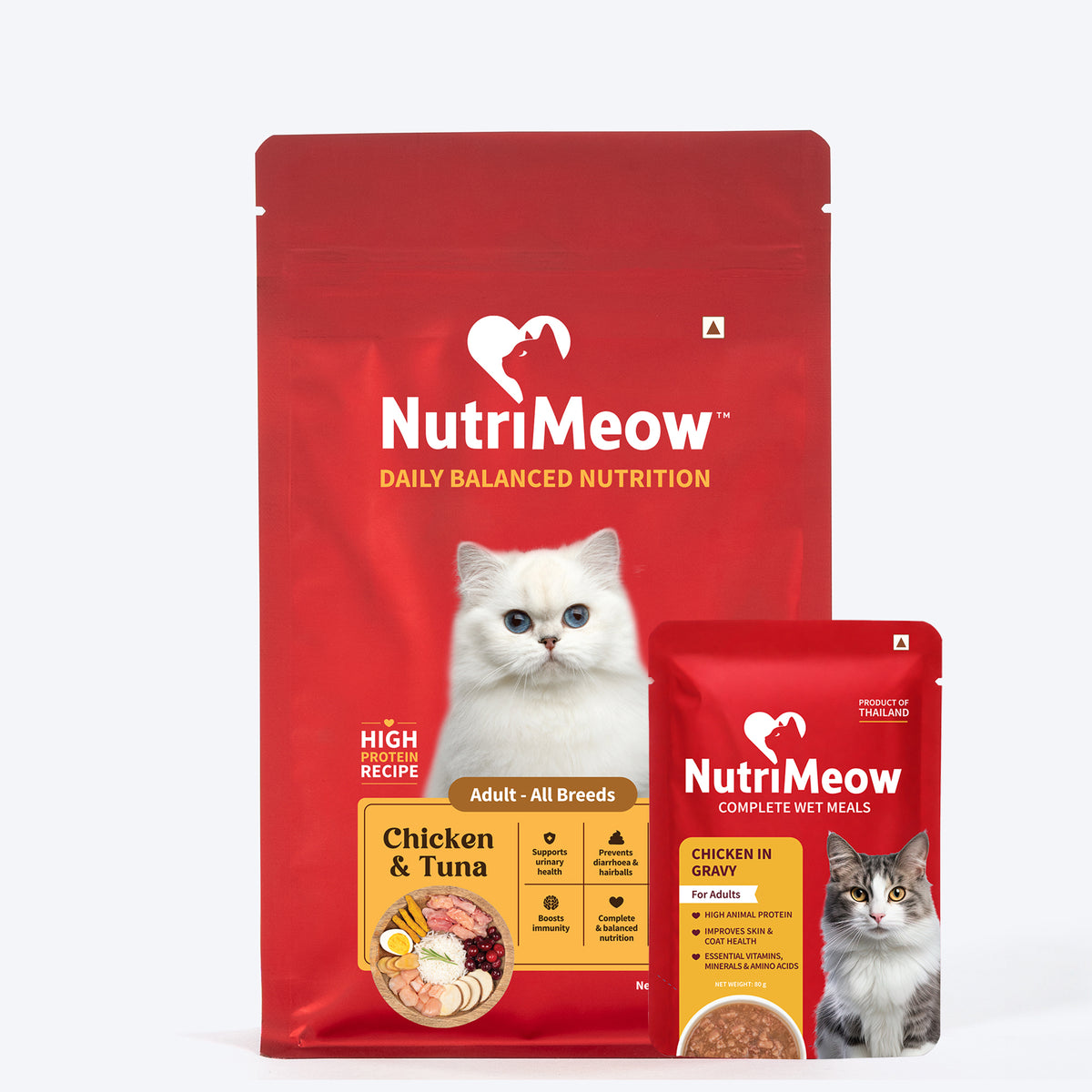 Nutrimeow Adult Cat Chicken & Tuna Meal Combo
