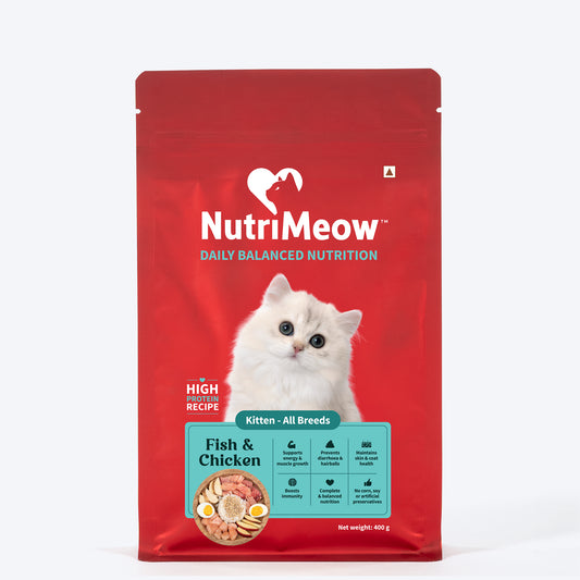 Nutrimeow Chicken and Fish Dry Food For Kitten - Heads Up For Tails