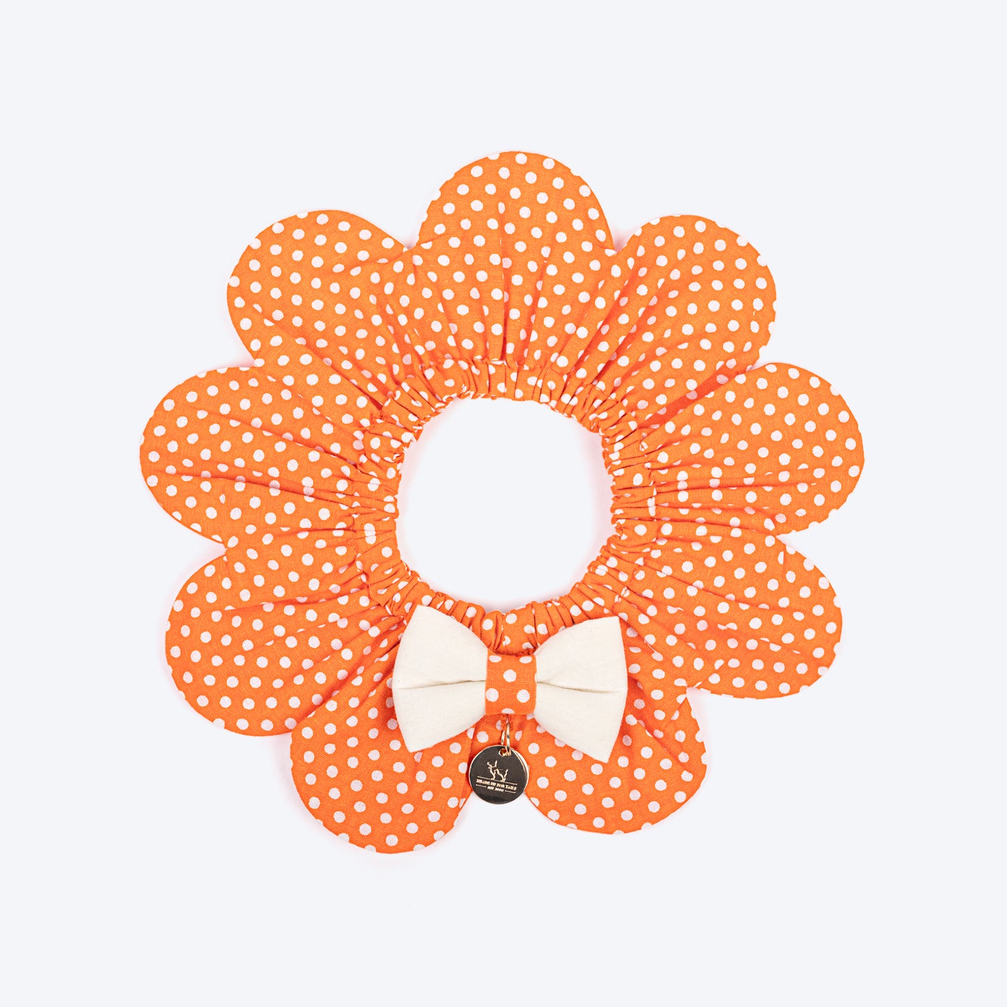 HUFT Polka Paws Scarf For Cat & Puppy - Orange_02