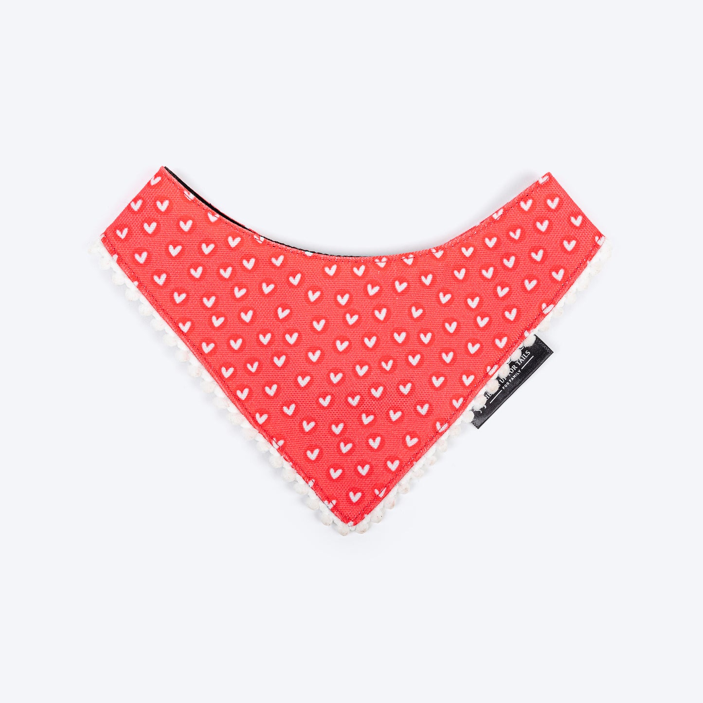 HUFT Heartstrings Printed Scarf For Cat & Puppy - Red