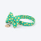 HUFT Heartpop Printed Bow Tie With Strap For Cat - Sea Green