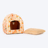 HUFT Tangy Blossoms Tent Bed For Cat & Puppies - Orange - Heads Up For Tails