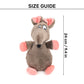 TLC Mouse Squeaky Plush Toy For Dog - Grey