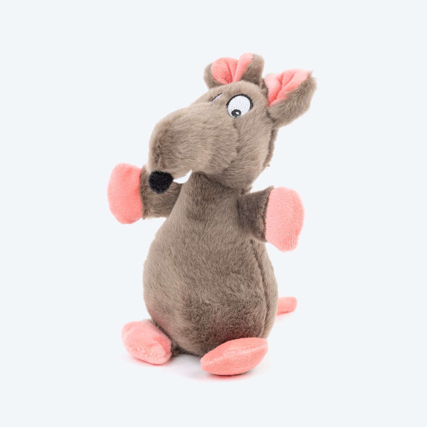 TLC Mouse Squeaky Plush Toy For Dog - Grey