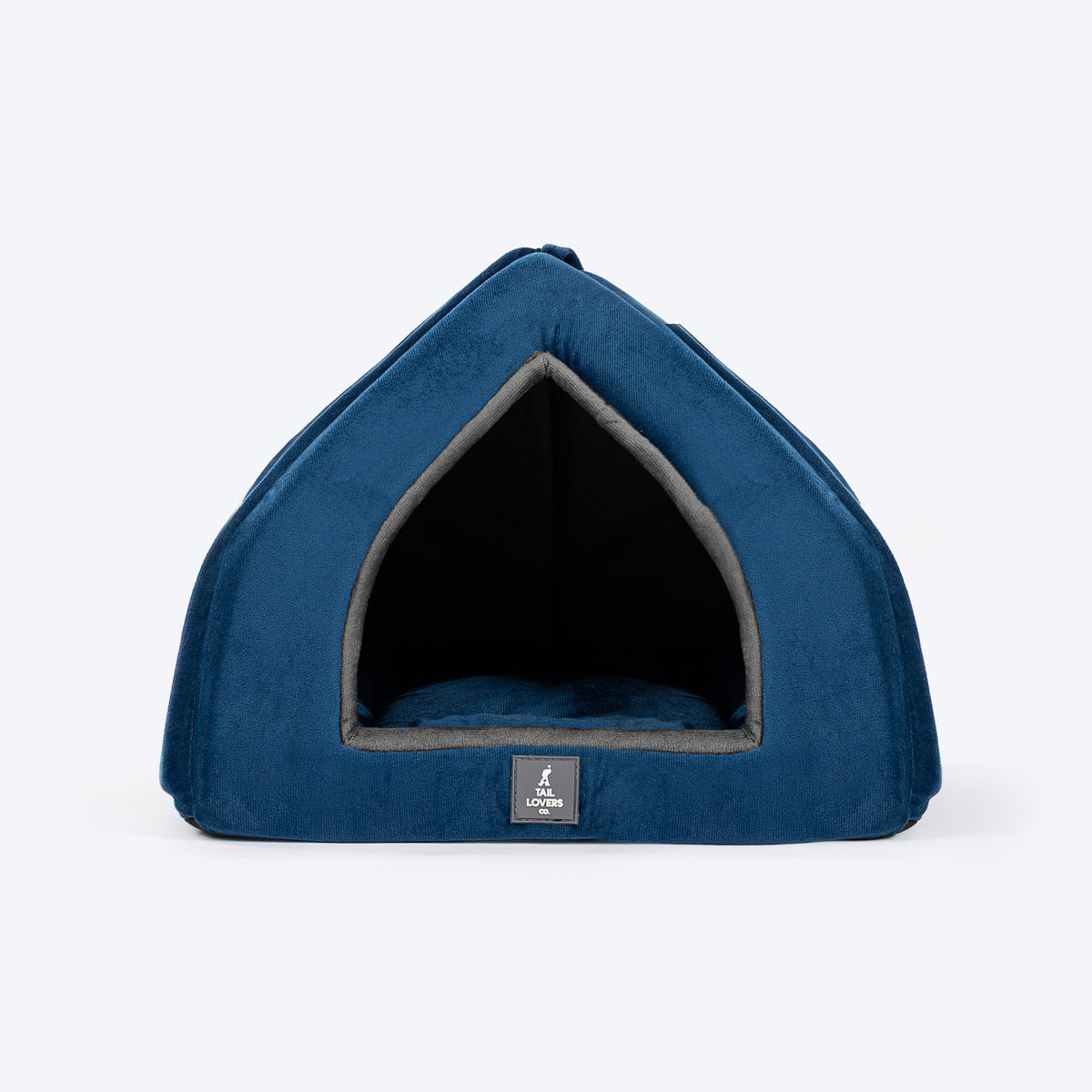 TLC Bedding With Removable Cushion For Cat & Puppy - Navy & Grey - Heads Up For Tails