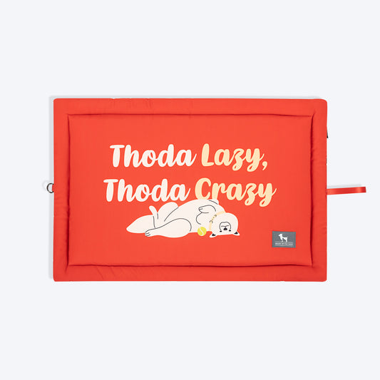 HUFT Thoda Lazy Thoda Crazy Mat For Dog - Rust