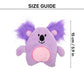 TLC Crinkly Koala Squeaky Plush Toy For Dog - Lavender