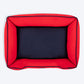 HUFT Ellie Classic Lounger Bed For Dog - Red & Navy
