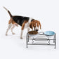 HUFT Enamel Double Bowl With Iron Stand For Dogs - Pink & Blue - Heads Up For Tails