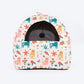 HUFT Snuggle Bloom Tent Bed For Cat - Multicolor
