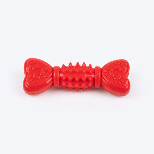 TLC Spiky Bone Chew Toy For Dog - Red