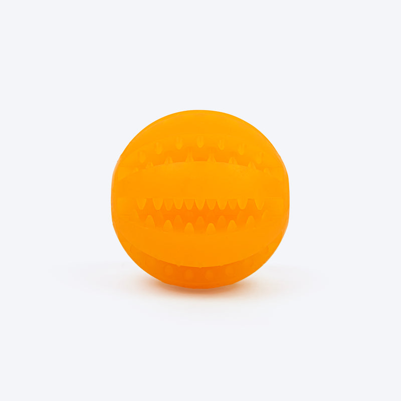 TLC Spiky Ball Chew Toy For Dog - Yellow - Heads Up For Tails