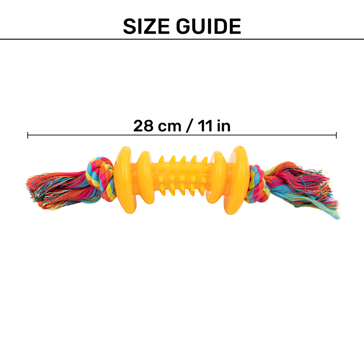 TLC Roller With Rope Chew Toy For Dog - Yellow - Heads Up For Tails