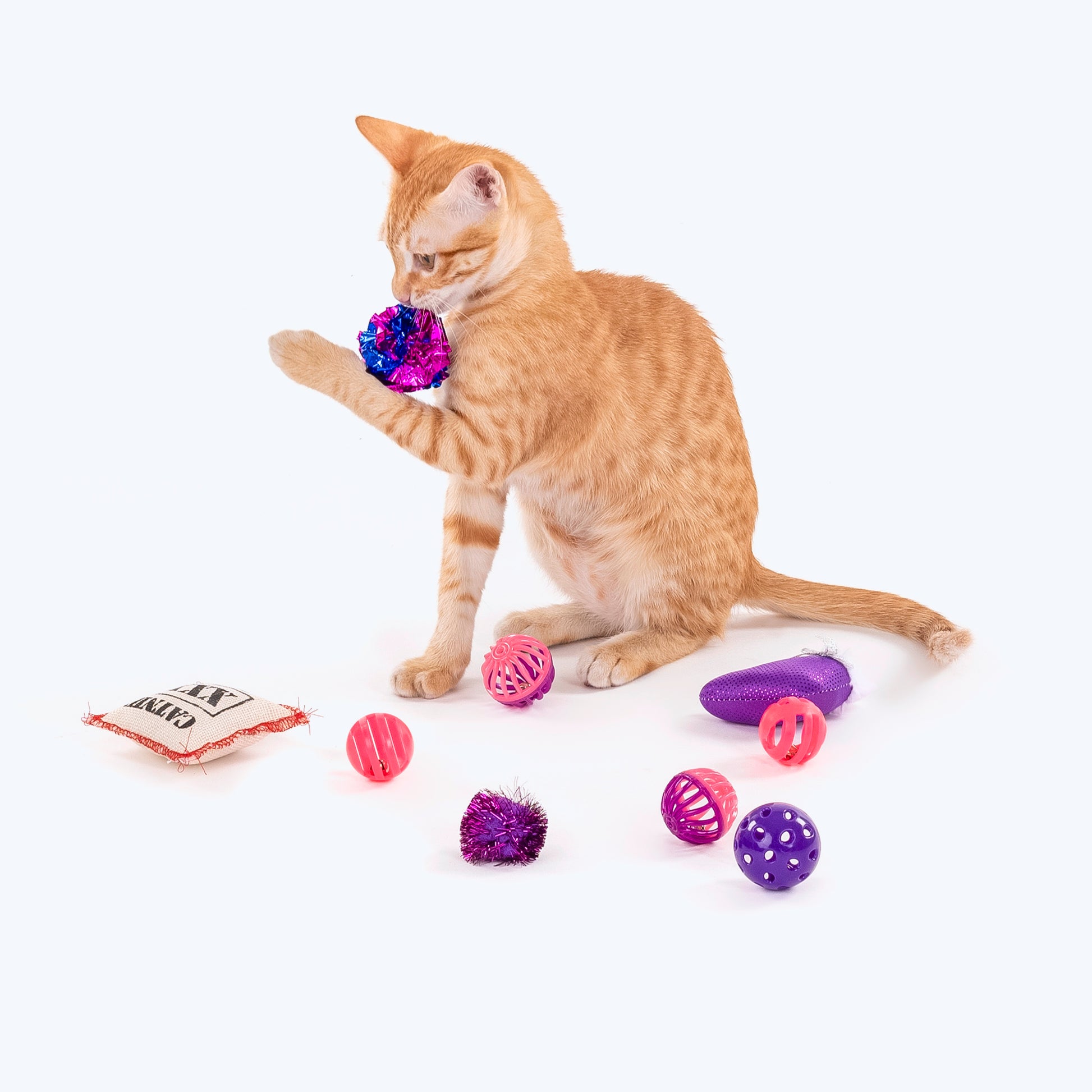 HUFT Meow Mix Play Pack Assorted (With Catnip Inside) Cat Toy - Pack o – Heads Up For Tails