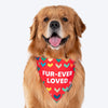 HUFT Fur-ever Loved Printed Dog Bandana - Red - Heads Up For Tails