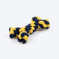 TLC Tug-A-Bone Rope Toy For Dog - Blue & Yellow