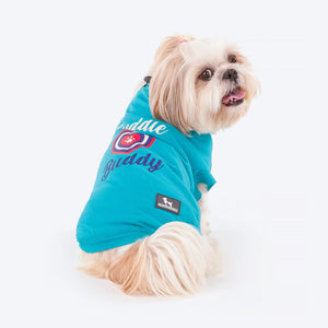 HUFT Cuddle Buddy T-shirt For Dogs - Blue - Heads Up For Tails
