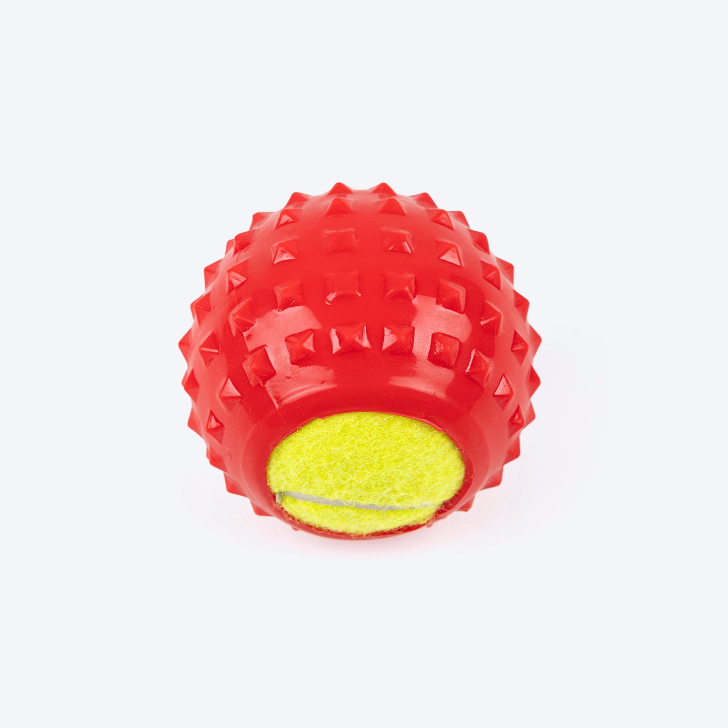 TLC Spiky Tennis Ball Chew Toy For Dog - Red