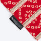 HUFT Bandhani Bandhan Knot Bandana For Dog - Red - Heads Up For Tails
